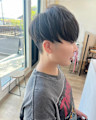 刈り上げショートハイライトデザインカラー