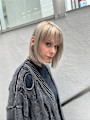 シルバーブロンドボブ　Chic silver blonde 
