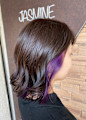 アッシュブラウン×パープルインナーカラー