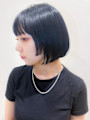 姫カット＆ミニボブ/暗髪/顔周りカット