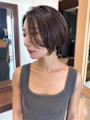 【MICHI 富田店　古作蓮】顔周りカット ショートボブ 