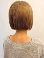 切りっぱなしボブ/ベージュ/ダブルカラー