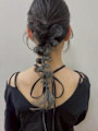 #デザインカラー　#編みおろしヘアアレンジ