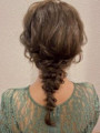 #編みおろしヘアアレンジ　#お呼ばれヘア