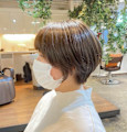 ベージュ/ショートカット/札幌美容室/駅近