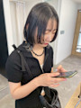 ミディアムウルフレイヤーカット＊艶髪ナチュラルストレート