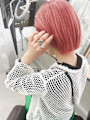 ◆ダブルカラー/ショートボブ/ピンクカラー/シアカラー