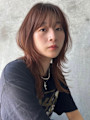 福井レイヤーカットハッシュ韓国風スタイルオレンジブラウン