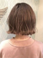 #切りっぱなしボブ　#外ハネアレンジ
