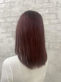 ピンクカラー/ブリーチダブルカラー/艶カラー/ボルドー