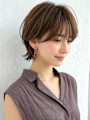 ショートウルフ 丸み 美人ショート 前髪 赤み消し 40代