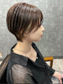 ショート／ボブ／インナーカラー/イヤリングカラー