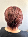レッドブラウン大人上品ショートボブ