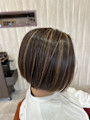 ショートボブ×ハイライト