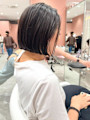 切りっぱなしボブ