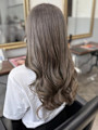 ミルクティーベージュ ブリーチカラー 艶髪 プルエクステ