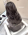 コントラストハイライト/グレージュ/ロングヘアー