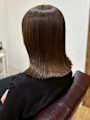 外ハネ 髪質改善ストレート オリーブグレージュ 透明感カラー