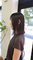 切りっぱなし暗髪ボブ