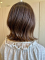 ココアブラウン/切りっぱなし/外ハネ