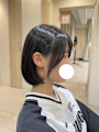 小顔見せ内巻きボブ