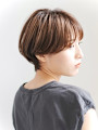 前下がりショート・ボブ/絶壁解消/前髪あり/40代/30代