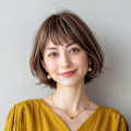 大人女性のふんわり上品ボブ