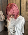 ピンク/ボブ/ミニボブ/ブリーチ/ブリーチなしダブルカラー