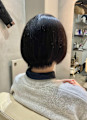 前下がりショート 黒髪