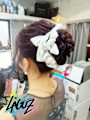 【ヘアセット】華やかさを兼ね備えたリボンエレガントアップ