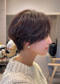 大人小顔ショートレイヤー