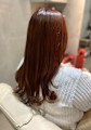ピンクブラウン　艶髪レイヤー
