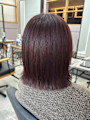 切りっぱなしボブ×インナーカラー