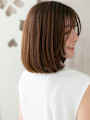 リタッチカラー大人美人前下がり小顔ワンカールボブ30代40代