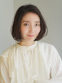 ショート・ボブ/丸顔/前髪あり/絶壁解消/40代/50代/