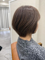 ショートボブ/くびれショート/白髪染め/カラカワユイト