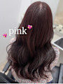 ブリーチなしダブルカラー×ピンク