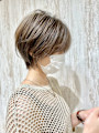 くびれショート/小顔カット/ベージュカラー