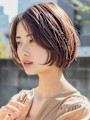 ブラウンヘア/ショートヘア/小顔/髪質改善/似合わせカット