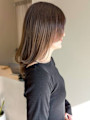 レイヤーカット 顔周りカット アッシュ 髪質改善 縮毛矯正 