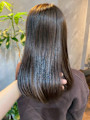 オリーブアッシュ 髪質改善 艶髪 縮毛矯正  顔周りカット