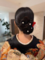 ツヤっと品のある和装ヘアアレンジ