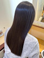 髪質改善 うる艶 ロングヘア 美髪ストレート 暗髪カラー
