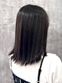 クラゲヘアー/オリーブグレー/黒髪/ココアベージュ/小顔/松