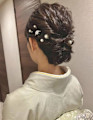 付下げ訪問着等　大人和服に合うアップスタイル