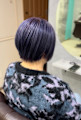 ブルーラベンダー×ショートボブ