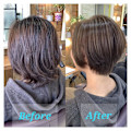 ショート細めハイライト