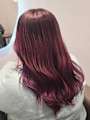 【南部担当】カシスピンク/ブリーチ履歴有り/馴染ませカラー