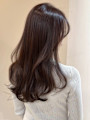 韓国ヘア アッシュブラウン 透明感カラー レイヤーカット