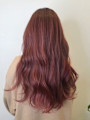 チェリーピンク ピンクベージュ ダブルカラー 韓国ヘア 艶髪